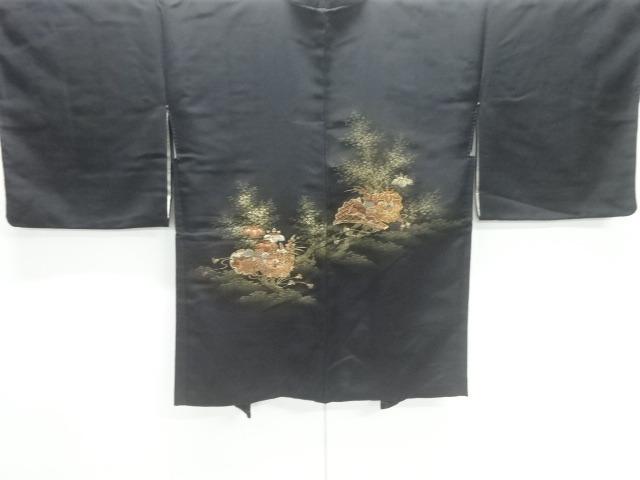 JAPANESE HAORI / URUSHI / WOVEN FLORAL PLANTS